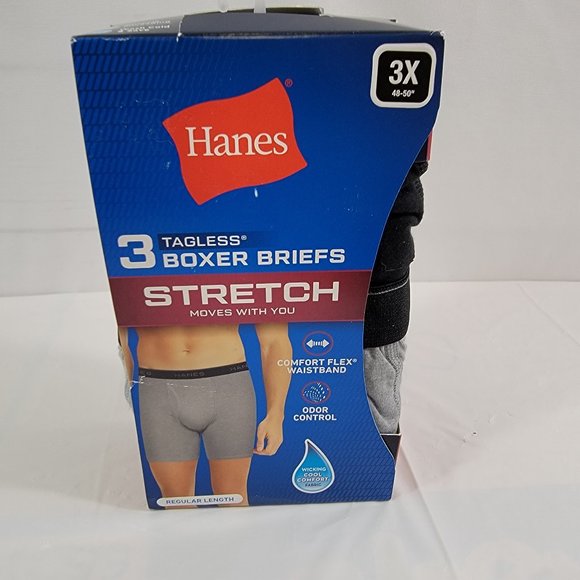 Hanes Other - Hanes Cool Comfort Tagless 3 Pack Boxer Briefs 3X